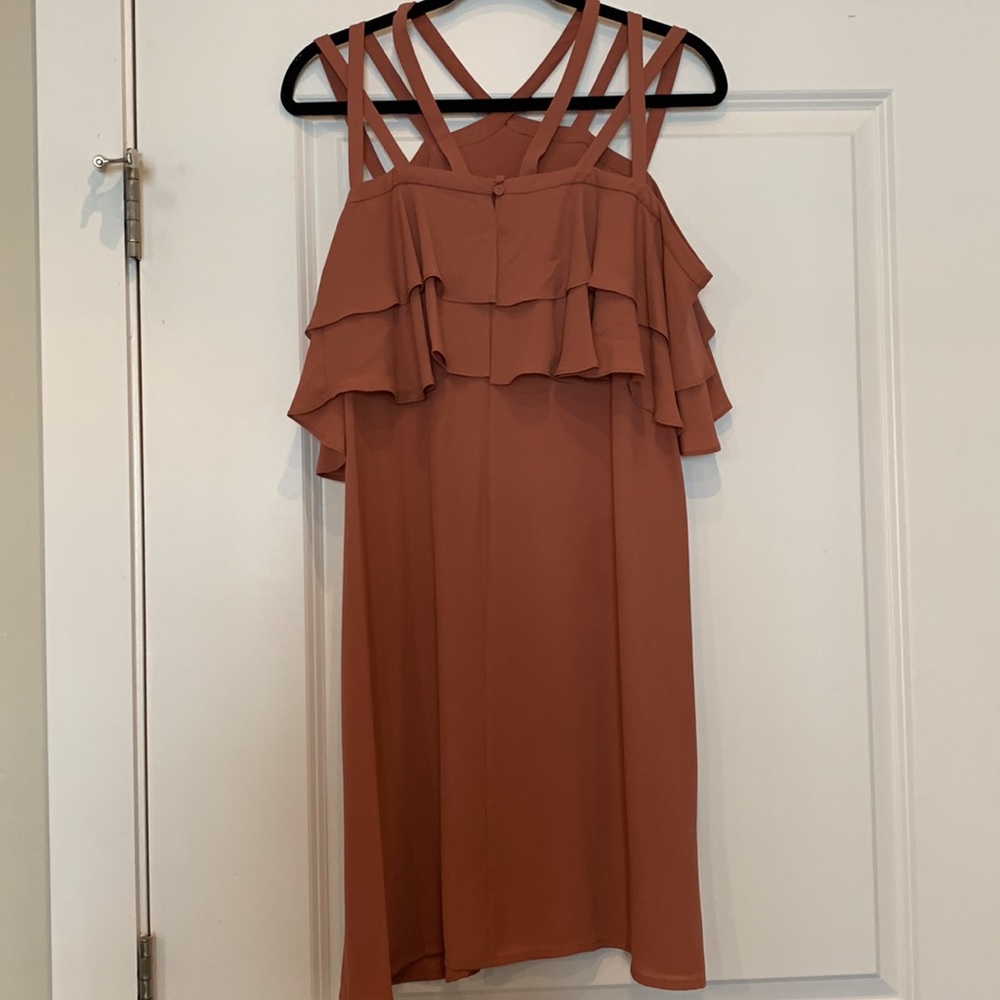 BCBGMaxAzria Pink Ruffle Mini Dress - Picture 7 of 16